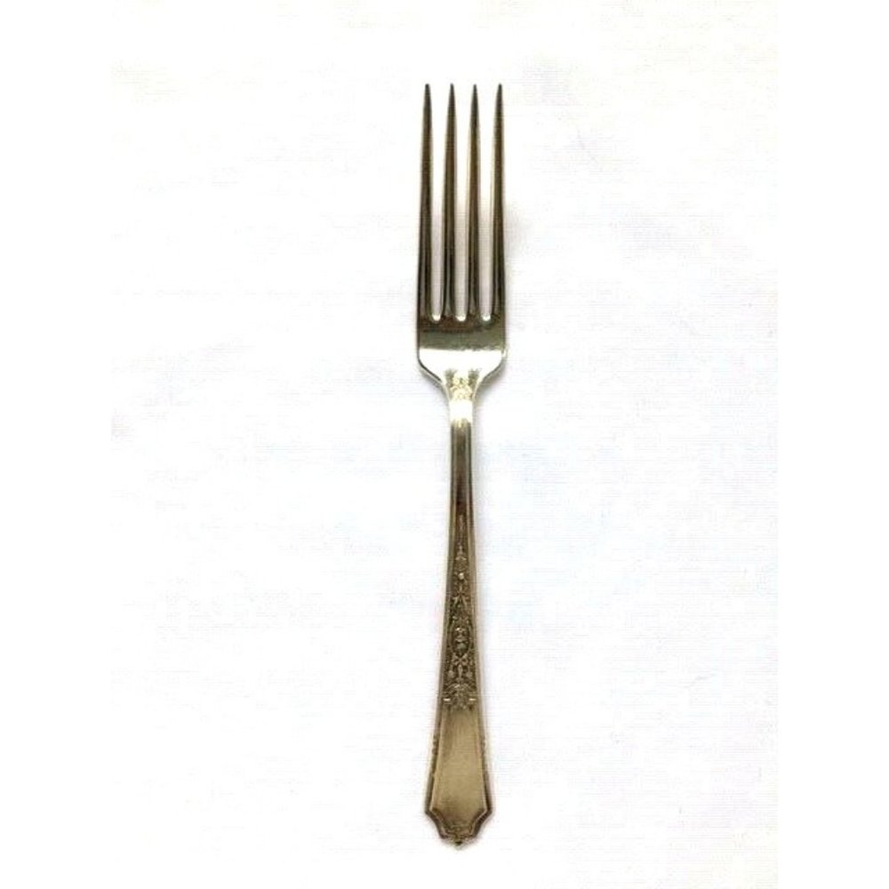 1847 ROGERS BROS INTL SILVERPLATE 7.5" DINNER FORK 1924 ANCESTRAL PATTERN  RARE